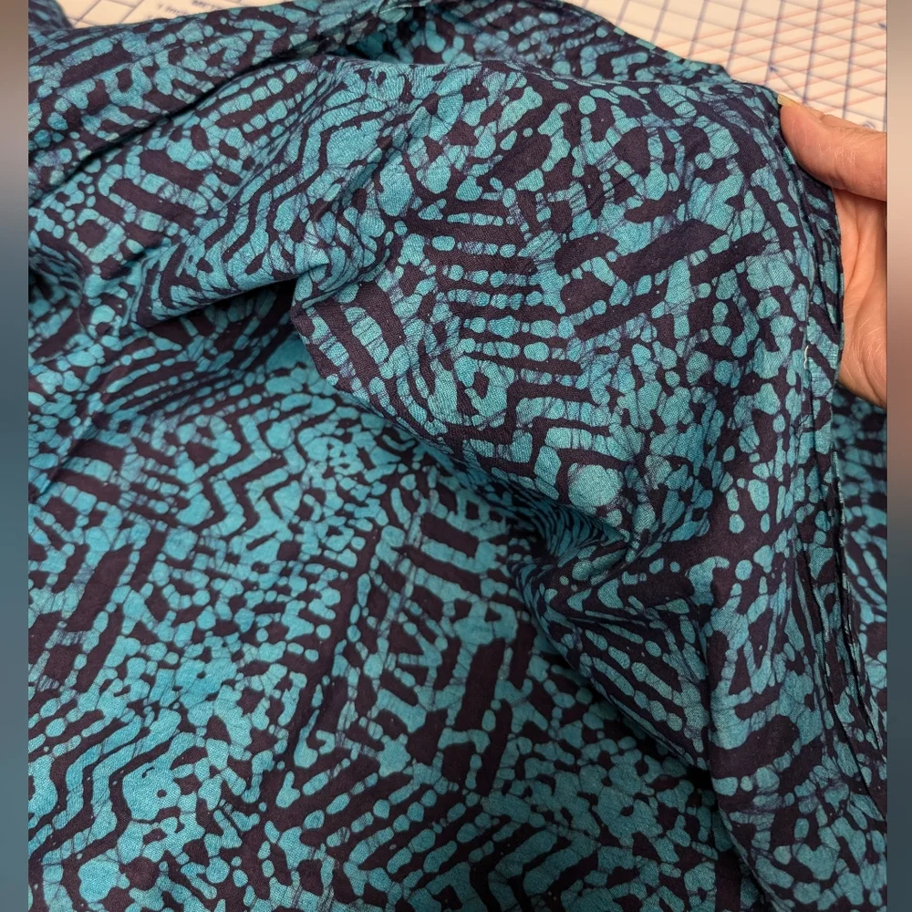 Batik Quilters fabric Blue and turquoise from Quilters Stash